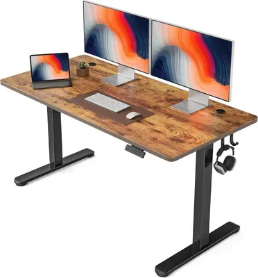 Obrázek produktu pro FEZIBO Elektrický psací stůl 140 x 60 cm Paměťové ovládání Antikolizní technologie Bílý