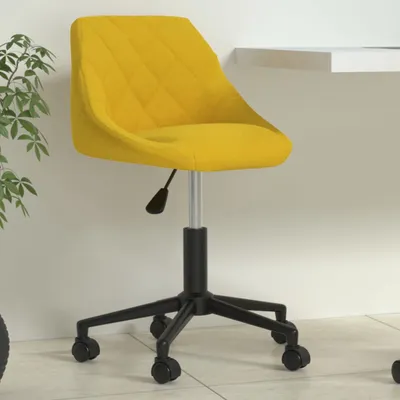Produktbild von Hochwertig Bürostuhl Drehbar Senfgelb Samt 335491