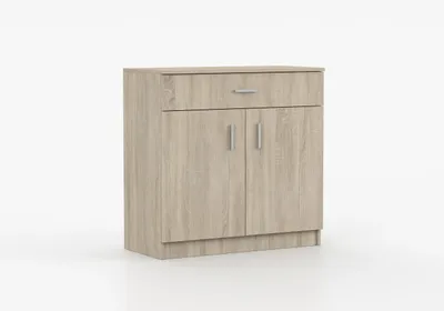 Produktbild von Kommode EXLA II 46 135x85x40 cm Sonoma Eiche Sideboard Schubladenkommode 3 Schubladen 2 Türen