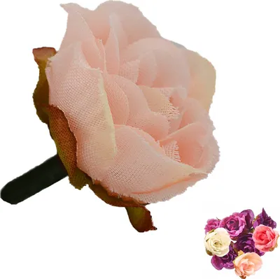 Produktbild von 5 x Deko Rose / Rosenblüte / Rosenkopf ca. 2,5 cm, Farbauswahl, Farbe:hellrosa