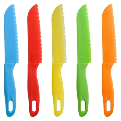 Productafbeelding van Kunststof Kindermessen Set, 5 Stuks in Verschillende Kleuren