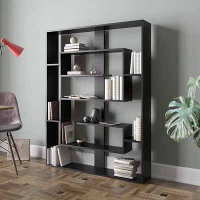 Produktbild von Skye Decor, Esteban- Esteban ZNA, Schwarz, Bücherregale, 156x120x22 cm, 100% Melaminbeschichtete Partikelplatte
