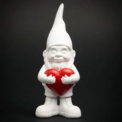 Produktbild von Liebhaber-Statue eines weißen Zwerges, 50 cm