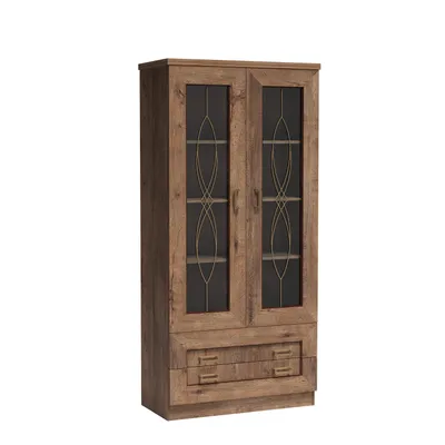 Image de MINIO go for it, vitrine haute, KLASI 8, 90 cm, chêne lefkas, salon