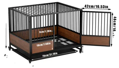 Imagen del producto de Refugio para gatos, diseño apilable, valla de seguridad, para 1 animal