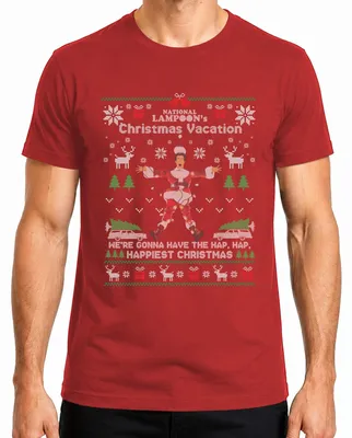 Productafbeelding van National Lampoon's Christmas Vacation, heren T-shirt, afbeelding van Clark Griswold, rood, maat L