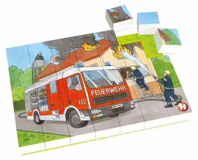 Produktbild von HUBELiNO Puzzle Feuerwehreinsatz 35 Teile