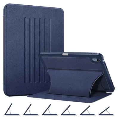 Produktbild von Fintie Hülle für iPad 11./ 10. Generation 2025/2022 11”/10.9" mit Stifthalter, Robustes Gehäuse, Soft TPU Rückseite Abdeckung Multi-Winkel Betrachtung mit magnetischer Standfunktion, Marineblau