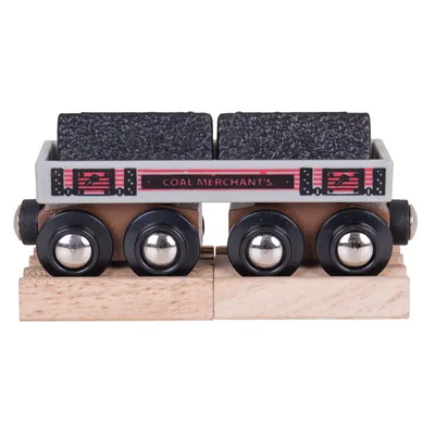 Produktbild von Bigjigs Rail Langer Kohlewagen + 2 Gleise