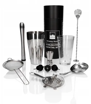 Produktbild von Steelfence Boston Barzubehör Set Premium 11-teilig für Cocktails