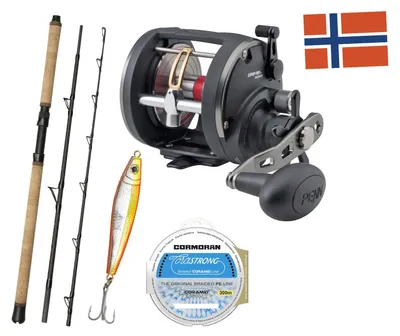 Produktbild von Gerlinger Norwegen-Combo III Heavy Set - Angelset für Norwegen - Norwegenangeln - Angelrolle, Angelrute, Angelschnur und Pilker