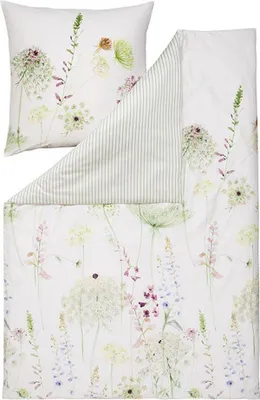 Zdjęcie produktu dla Estella poszewka mako-satynowa 1-częściowa 40 x 80 cm Meadow Floral zielona