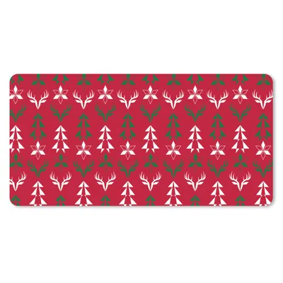 Produktbild von MuchoWow® Mauspad Mousepad Hirsche - Muster - Weihnachten 60x30 cm - Mousepads - Maus Mat - Pad - Mausunterlage - Nachhaltig
