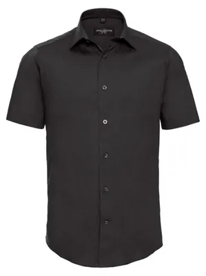 Produktbild von Russell Collection - Hemd für Herren kurzärmlig LT3728 (4XL) (Schwarz)
