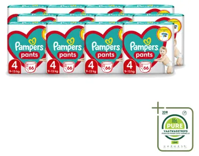 Immagine prodotto di 12 pannolini mutandini Pampers, taglia 4, 9–14 kg - confezione grande - 12 pezzi