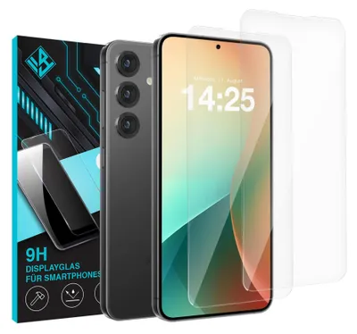 Produktbild von 2x 9H Schutzglas Displayschutzfolie für Samsung Galaxy S25 Displayglas Displayschutz Glas Panzerfolie Schutzglasfolie