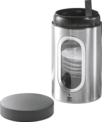 Zdjęcie produktu dla GEFU 16350, 20 kaps., Aluminium, Polipropylen (PP), Stal nierdzewna, Aluminium, Czarny, Okrągły, 90 mm, 90 mm