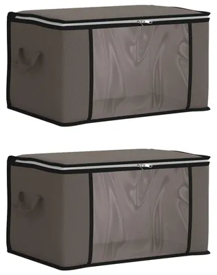 Produktbild von vidaXL Aufbewahrungsbox mit transparentem Seitenfenster 2 stk. 61,6 L