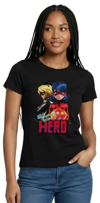 Produktbild von Spreadshirt Miraculous Be Your Own Hero Frauen T-Shirt, M, Schwarz