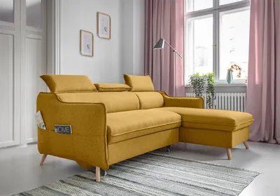 Produktbild von MIUFORM Sweet Harmony - Ecksofa mit Bettfunktion - 228x162cm - Honig - L-Form Rechts - Schlafsofa Couch