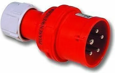 Produktbild von Elso CEE Phasenwender Stecker, 16A, 5p, 6h, IP44, schraublose Klemme, 1 Stk.