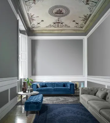 Produktbild von Sofa 3 Sitzer Blau Luxus Textil Wohnzimmer Design Italienischer Möbel  PRIANERA
