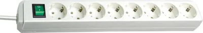 Produktbild von Brennenstuhl Eco-Line Steckdosenleiste mit Schalter 8-fach weiß 3m H05VV-F 3G1,5, 1159320018
