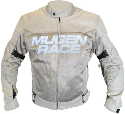 Imagen del producto de MUGENRACE, chaqueta textil para motocicleta, color gris claro, talla 3XL