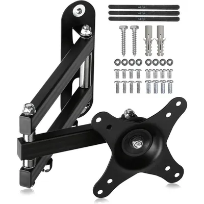 Image de Support mural TV Support mural TV pivotant et inclinable pour téléviseurs LCD LED 15-32 pouces Support mural TV (jusqu'à 13 kg, max. VESA 100x100 mm)