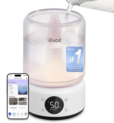 Produktbild von Levoit Luftbefeuchter NeoClassic 450S, 21dB leise, mit Feuchtigkeitssensor