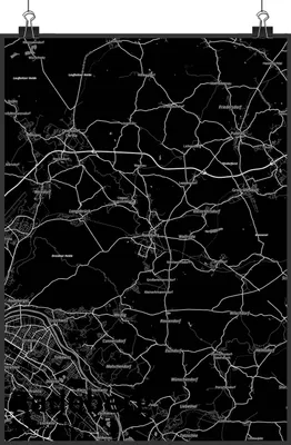 Produktbild von Mr. & Mrs. Panda Bild Radeberg DIN A2 - Geschenk, Deko, drucke, Stadt, wanddeko, Posterdruck, Wandbild, Dorf Karte Landkarte Map Stadtplan