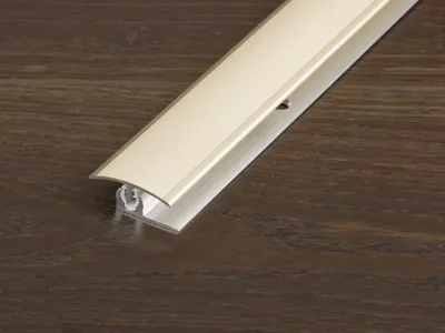 Produktbild von PROLINE Champagne 90mm Abschlussprofil Bodenprofil, PROVARIOclip einrastendes System, Aluminium eloxiert, ohne sichtbare Verschraubung, Bewegungsfuge, einfach verlegbar