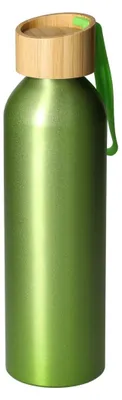 Produktbild von Trinkflasche auslaufsicher 'Bamboo' 600 ml - ultraleichte Wasserflasche für kohlensäurehaltige Getränke - lime/natur