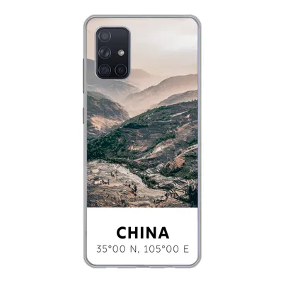 Produktbild von MuchoWow® Handyhülle Schutzhülle Hülle für Samsung Galaxy A51 5G China - Berge - Asien - Sommer Silikon Softcase Handy Hülle - Abbildung