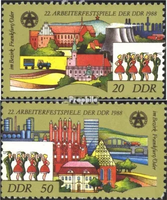 Produktbild von Briefmarken DDR 1988 Mi 3168-3169 (kompl.Ausgabe) gestempelt Arbeiterfestspiele der DDR