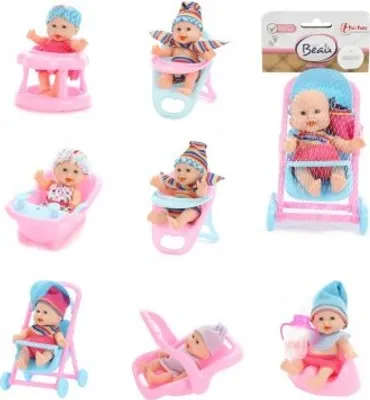 Produktbild von Mini Puppe Baby sitzend "Baby Beau" - ca. 12 cm