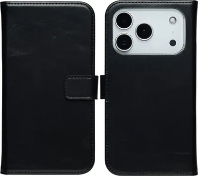 Produktbild von Selencia Echtleder Klapphülle iPhone 17 Pro Max - Schwarz