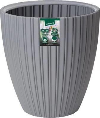 Immagine prodotto di Elegante vaso da fiori 40 x 42 cm per giardino, balcone o interno - grigio chiaro
