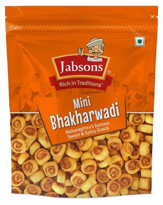 Zdjęcie produktu dla Mini bhakharwadi Jabsons Mini Bharkharwadi 160g - słodko-pikantne kruche