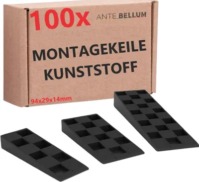 Productafbeelding van Kunststof afstandhouders, 94 x 29 x 14 mm, 100 stuks, geschikt voor vloer-, raam- en deurmontage