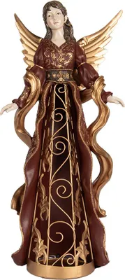 Obrázek produktu pro Clayre & Eef Dekorativní figurka anděla 20x15x45 cm červený plast