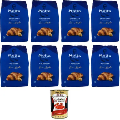 Produktbild von 8x Motta Croissant Super Sfogliato Croissants 300g + Italian Gourmet Polpa 400g