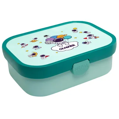Produktbild von Personalisierte Brotdose mit Namen Große Brotdose für Kinder Wunderschöne Lunchbox für Mädchen und Jungen mit verschiedenen Motiven Weltall [087]