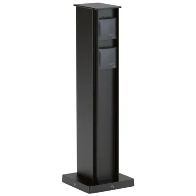 Produktbild von ALBERT Steckdosensäule Metall sw 4steckd 500x80x120mm