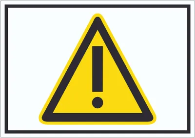 Produktbild von Achtung Zeichen Gelb Symbol Aufkleber A4 (210x297mm)