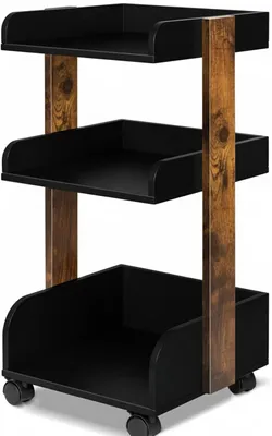 Produktbild von Bomoe Aufbewahrungswagen mit Rollen 69 cm hoch Bosse Schwarz und Braun