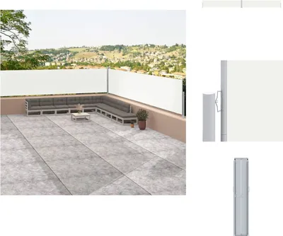 Produktbild von vidaXL Seitenmarkise Ausziehbar Creme 117x1200 cm -  Sonnenschirme & Sonnenschutze