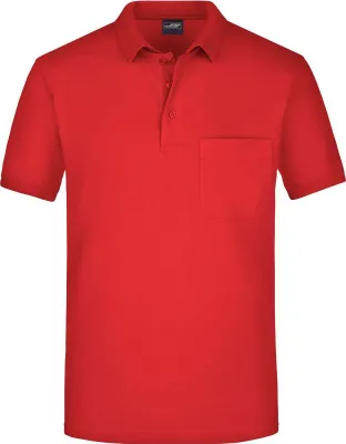 Produktbild von Klassisches Poloshirt mit Brusttasche red, Gr. S