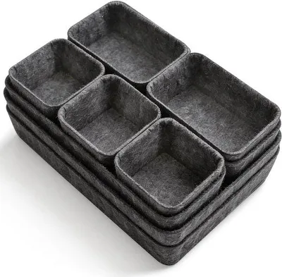 Productafbeelding van Lade Organizer Set - Opbergbakjes - Lades Ordenen - 9 Delig - 4 Maten - Grijs