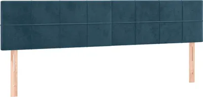 Obrázek produktu pro vidaXL Čela postele, tmavě modrá, 200 x 5 x 78/88 cm, samet